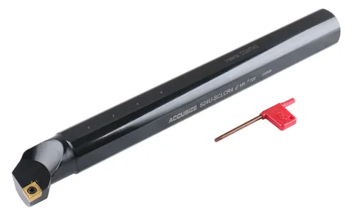 Vista 2 de Accusize Industrial Tools 1-1/2'' por 14'' de longitud total, barra de estuario indexable RH SCLCR con insertos de carburo CCMT432, P252-S415