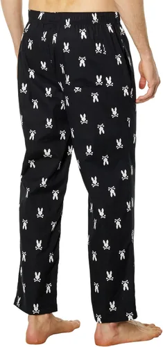 Vista 2 de Psycho Bunny Pantalones de salón de popelina tejidos negros SM, Negro