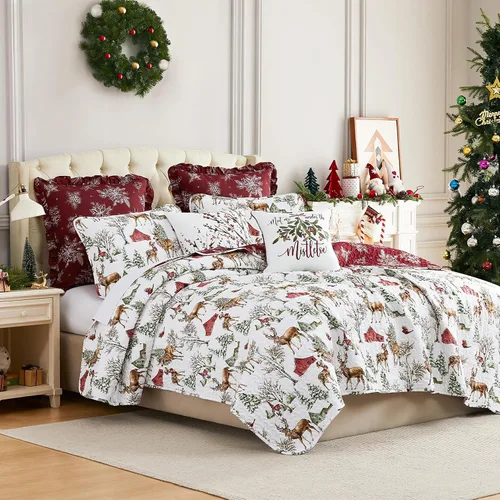 Vista 24 de Southshore Fine Living, Inc. - Juego de colcha tamaño individual grande, juego de 5 piezas con colcha, 1 funda de almohada, 1 funda de almohada
