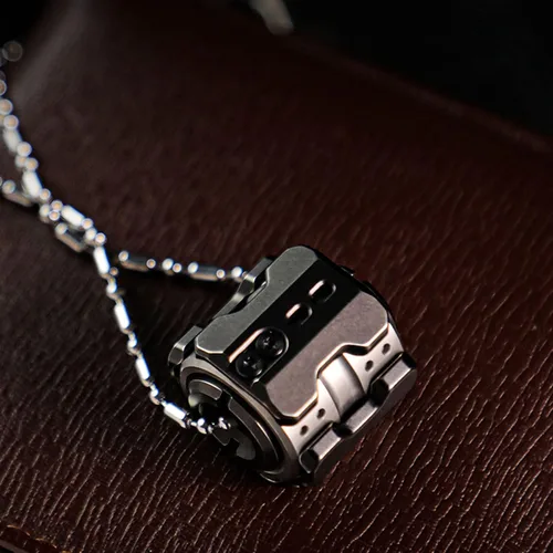 Vista 5 de Sonic Mecha Collar Paracord Bead Cuchillo Colgante Cuentas Adultos Anti Estrés Alivio EDC Juguetes Regalo Regalo de Cumpleaños, Titanio