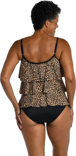 Vista 2 de Maxine Of Hollywood Women's 3-Tiered Ruffle Tankini Swimsuit Top