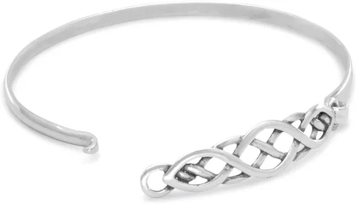 Vista 2 de Pulsera de plata esterlina estilo nudo celta tamaño pequeño, Metal, Sin gemas.
