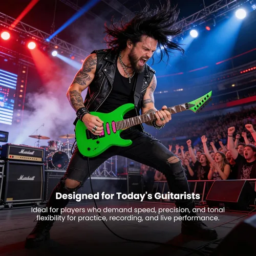 Vista 8 de Jackson X Series Dinky DK3XR HSS Guitarra Eléctrica - Verde Neón