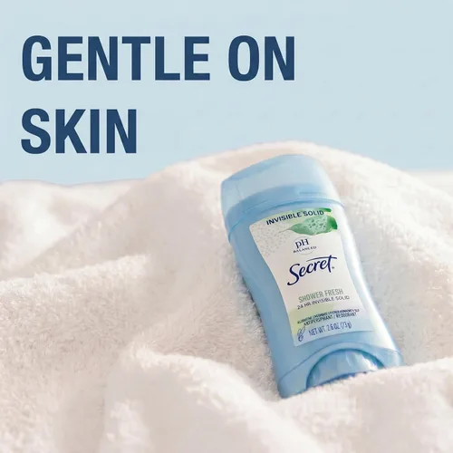 Vista 4 de Secret - Desodorante antitranspirante invisible sólido Shower Fresh, 2.60 onzas