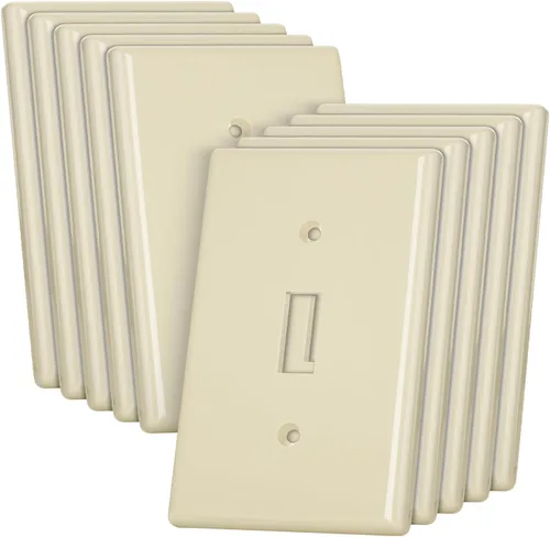 Vista 22 de Cubiertas para interruptores de luz azul Bates - Paquete de 2, cubierta de placa de salida, cubiertas de interruptor con luz azul