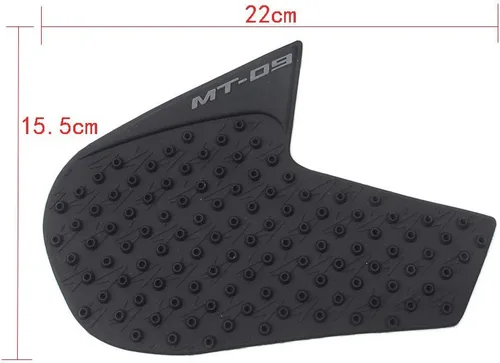 Vista 7 de Protector de agarre lateral de tracción para tanque de gasolina para Yamaha MT09 2014-2019, negro