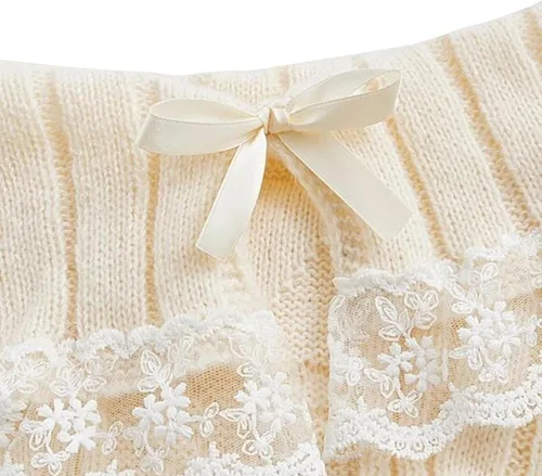 Vista 3 de Camiseta corta de punto de ganchillo de manga larga Y2K para mujer, sexy, transparente
