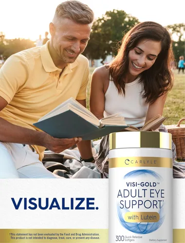 Vista 6 de Carlyle Soporte ocular para adultos 300 cápsulas con luteína y zeaxantina Suplemento sin OMG y sin gluten