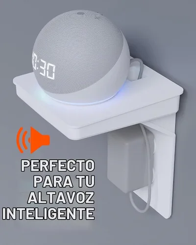 Vista 8 de Estante Echogear para tomas estándar - Almacenamiento de cables integrado y espacio para enchufes voluminosos - Instalación rápida con herrajes