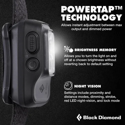 Vista 3 de BLACK DIAMOND Spot 400-R linterna recargable 400 lúmenes, ajustable Carga Micro-USB Impermeable y compacta Acampar, senderismo, correr