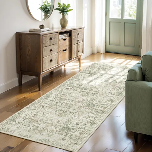 Vista 45 de Alfombra de área pequeña de 2 x 3 pulgadas, color beige, para entrada, baño, cocina, antideslizante, de pelo bajo, lavable, moderna alfombra bohemia