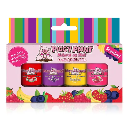 Vista 15 de Piggy Paint 4 Esmaltes Neón Set de Caja (¡Bonificación: ¡Resplandor Blacklight!)