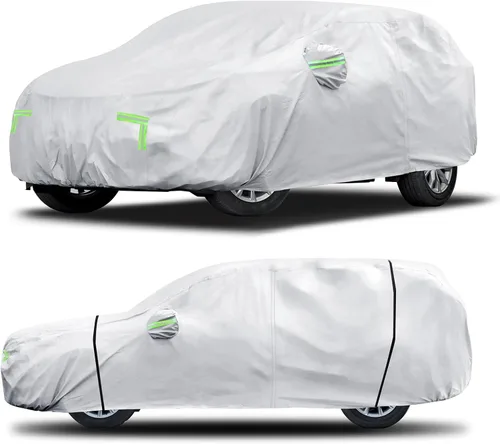 Vista 25 de Funda de auto para Tesla Model 3 2017-2026, 6 capas de cubierta impermeable para todo tipo de clima, cubierta exterior completa para exteriores