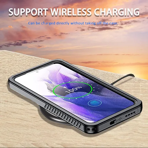 Vista 6 de Miimall Funda impermeable compatible con Samsung Galaxy S23, S23 [lente y protector de pantalla integrados] [impermeable] de cuerpo completo