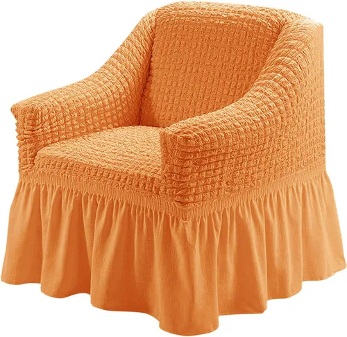 Vista 18 de Jeloris Funda Protectora Elástica para Sofá de Dos Plazas de Fácil Ajuste con Falda, Protector de Muebles Universal Duradero Lavable de Alta Beige