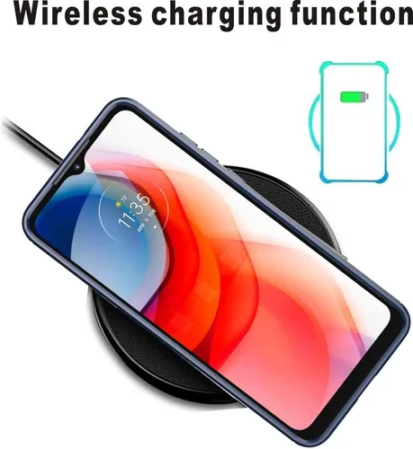 Vista 6 de Funda para Moto G Play 2021, funda para teléfono Motorola G Play 2021, resistente a los arañazos de fibra de carbono, absorción de golpes, suave