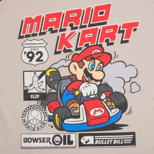 Vista 3 de Nintendo Super Mario Bros Mario Kart Drift - Camiseta de manga larga para hombre y mujer