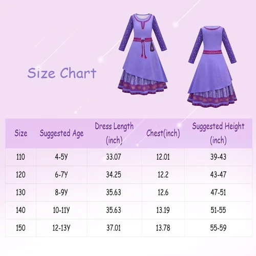 Vista 3 de SMEHNSER Disfraz de deseos para niñas, vestidos de cosplay de princesa con collar y aretes de 4 a 11 años