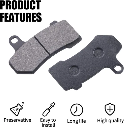 Vista 4 de Juego de pastillas de freno semimetálicas delanteras y traseras para Harley Touring FLHX Street Glide 2008-2015 Touring FLHTCU Ultra Classic Electra
