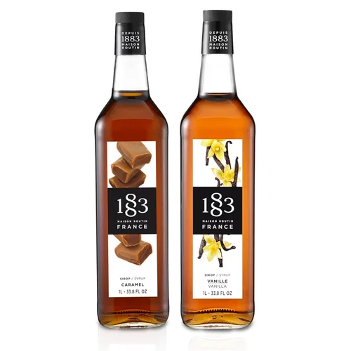 Vista 32 de 1883 Jarabe de Amaretto para bebidas, fabricado en Francia, botella de plástico de 1 litro