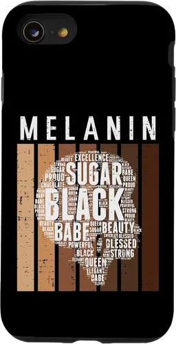 Vista 13 de Funda de regalo para iPhone 14 Melanina Sugar Black Queen Afro African Pride BHM