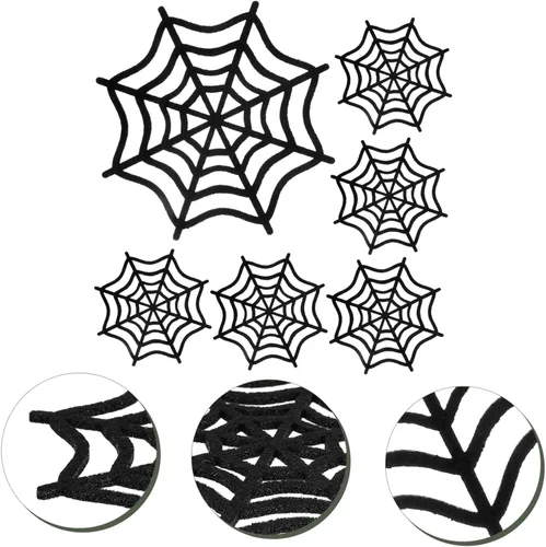 Vista 2 de UPKOCH 6 posavasos resistentes al calor, tapetes decorativos de fieltro para Halloween