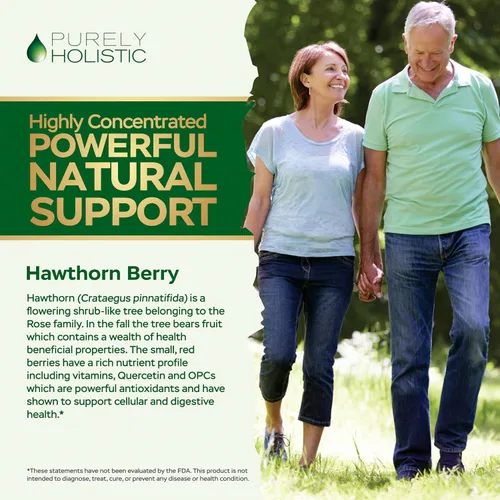 Vista 5 de Purely Holistic Hawthorn Berry 665 mg + glicinato de magnesio 400 mg + 150 cápsulas y 270 tabletas - Paquete vegano - Hecho en los Estados Unidos