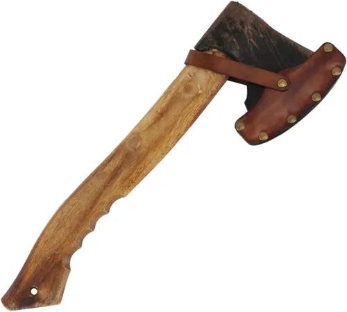 Vista 8 de TOURBON Funda para cabeza de hacha de hacha vintage Leaher Designed for Hatchets with a 3.5" Blade, Adjustable Buckle Strap, Reinforced Rivets