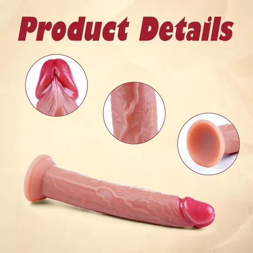 Vista 6 de Consolador anal realista de silicona de 6 pulgadas para principiantes con ventosa, consolador pequeño, delgado y fino de 5.5 pulgadas para el punto