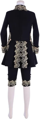 Vista 5 de Disfraz victoriano para hombre, disfraz rococó, chaqueta, chaleco, para cosplay, Halloween