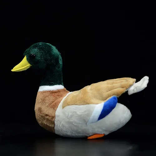 Vista 8 de lilizzhoumax Animal de peluche de pato real, peluche súper suave, juguetes para niños, juguetes para niñas, regalo para niños, almohada de pato