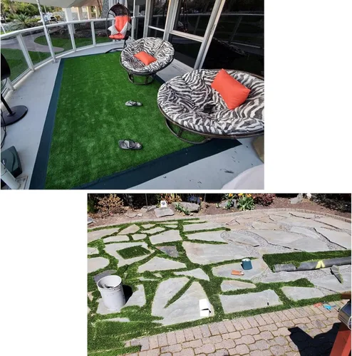 Vista 6 de Cinta para Césped Artificial Cinta Autoadhesiva para Uniones de Césped para Césped Artificial, Cinta para Conectar Césped, Césped, Alfombra