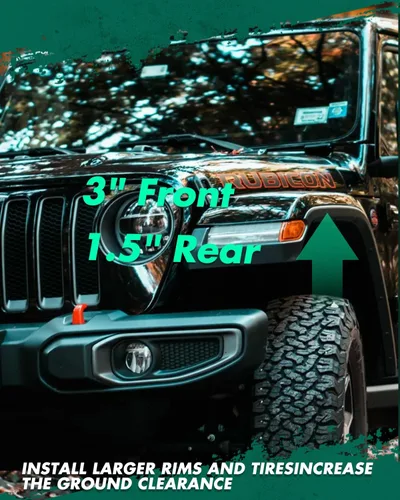 Vista 5 de SCITOO Kit de elevación de nivelación trasera delantera de 3 pulgadas de 1.5 pulgadas para Jeep Commander 2006-2010 Kit de elevación para Jeep