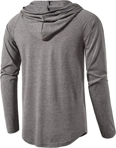 Vista 3 de MUSE FATH Sudaderas con capucha ligeras de manga larga para hombre