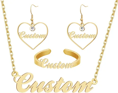 Vista 157 de Personalized Custom Name Pendant Necklace Stainless Steel for Women