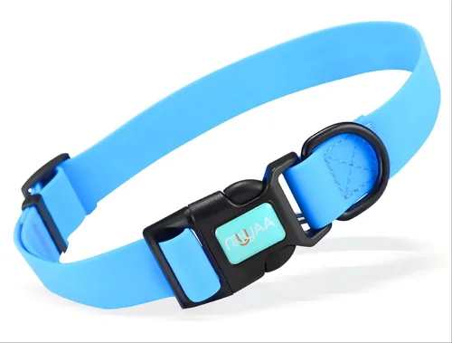 Vista 11 de Collares de perro impermeables, fácil de limpiar, collares ajustables para perros pequeños, medianos y grandes (negro, M)