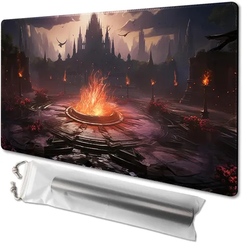 Vista 37 de MTG - Tapete de juego tamaño 24 x 14 pulgadas, bolsas de almacenamiento antideslizantes, ideal para entusiastas de los juegos de cartas, tapete