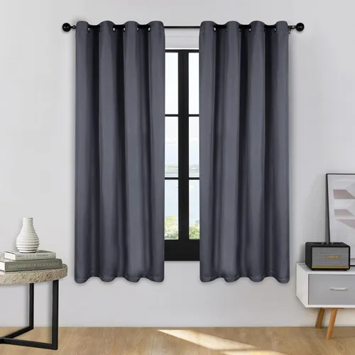Vista 37 de BNM - Paneles de cortinas opacas para oscurecer la habitación, cortinas para cocina, dormitorio, oficina, ventanas de sala de estar, detalles