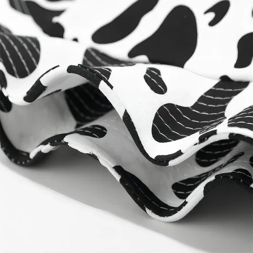Vista 7 de Sombrero de pescador con estampado de vaca con orejas de cuerno lindas con estampado de vaca, sombrero de sol de playa de verano, sombrero