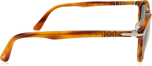 Vista 3 de Persol PO3108S - Gafas de sol redondas, Rayas AzulNaranja