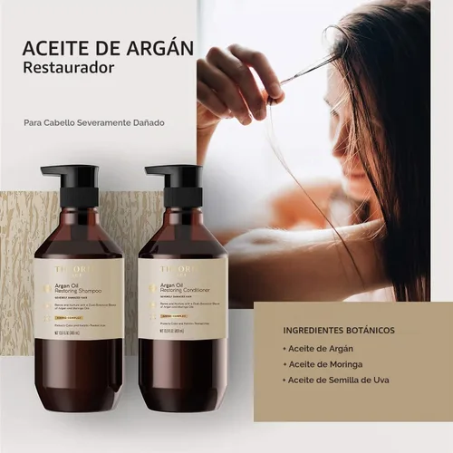 Vista 6 de Shampoo reconstructor con aceite de argán Theorie