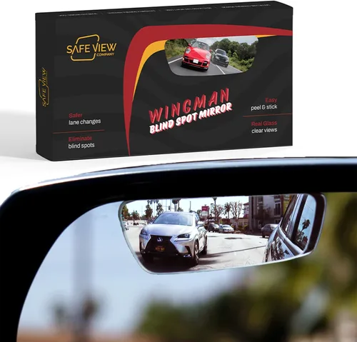 Vista 9 de Safe View Company - Espejos de punto ciego para automóviles, cambia de carril con confianza, hechos de vidrio convexo real, de larga duración, fácil