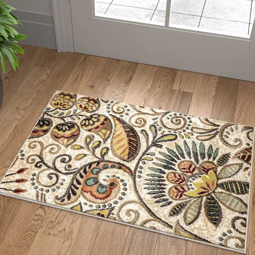 Vista 18 de Alfombras modernas de 5 x 7 para interiores, para sala de estar, comedor, dormitorio, cocina, entrada, alfombra contemporánea, marrón Marrón