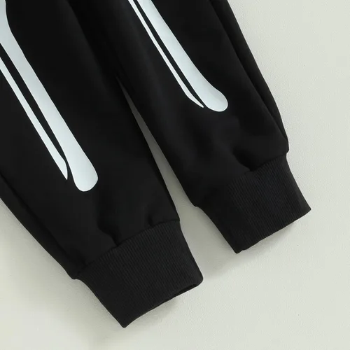Vista 6 de Sudadera de manga larga con capucha y pantalones largos, 2 piezas Negro