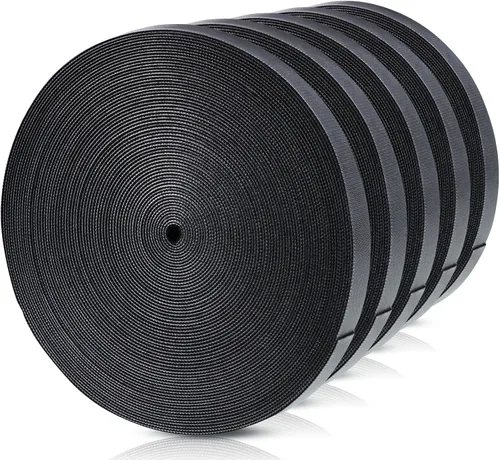 Vista 14 de WILLBOND Cintas de sujeción de 1/2 pulgada x 45 pies, bridas de cable reutilizables, cinta de nylon de doble cara, rollo de gancho y bucle, bridas