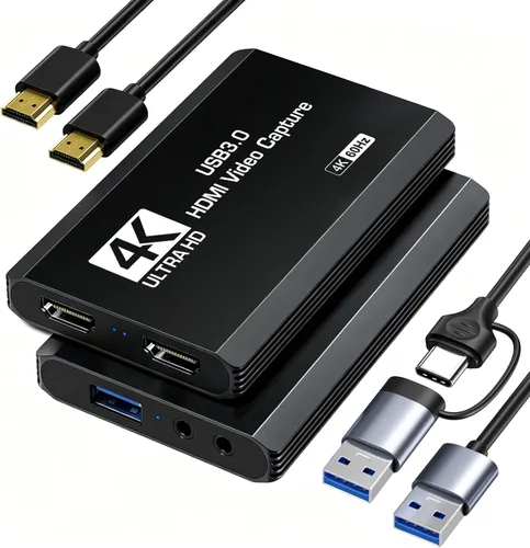 Vista 10 de XIIXMASK Tarjeta de captura HDMI USB 3.0, captura 4K60FPS con paso a través Gris