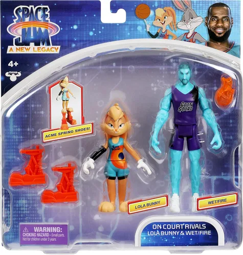Vista 2 de Moose Toys Bunny Space Jam: A New Legacy - Paquete de 2 - Rivales en la Cancha - Lola & Wet/Fire, Multicolor (14580)