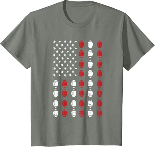 Vista 62 de Camiseta patriótica de jugador atleta del 4 de julio de fútbol americano, Negro