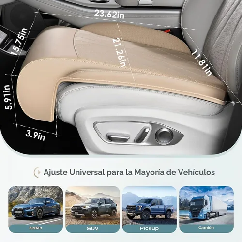 Vista 5 de Coverado Cojín de soporte extensor de patas de asiento de automóvil, cojín para asiento del conductor, soporte universal para patas de asiento