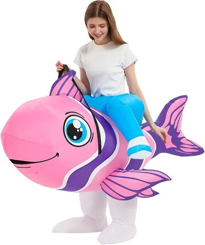 Vista 2 de BIGPETS Disfraz inflable de peces tropicales para adultos